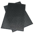 Rubber-Cal "Dura-Scraper Drainage Commercial Door Mat - 3/8 in x 3 ft x 5 ft - Black Rubber Doormats - size: 3' x 5' (Rectangular)