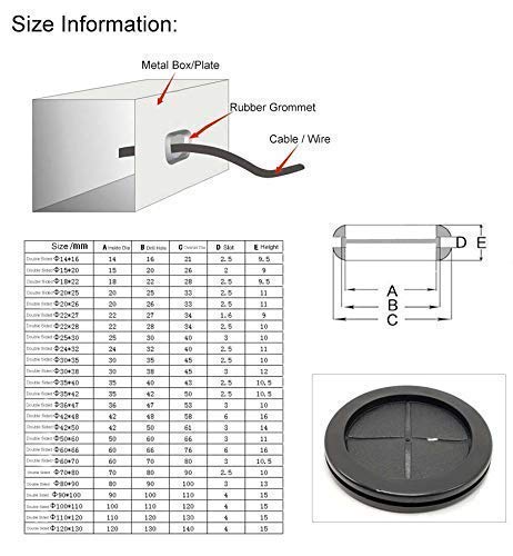 Flyshop 4-Pack Round Rubber Hole Plugs, 27 mm 1-1/16" Drill Hole, 22 mm 7/8" ID, Black Double-Sided Synthetic Rubber Grommets Wire Protection - size: 1-1/16" (Drill Hole Size)
