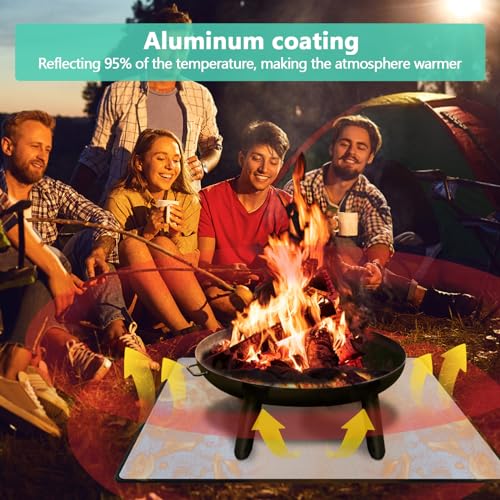 UBeesize 48x40 Grill Mats for Outdoor Grill, Under Grill Mat with 4-Layer Heat-Resistant, Non-Stick, Oil-Proof, Waterproof Outdoor Grill Mat for Charcoal or Gas Grills, Reusable.