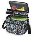 MIYCOO Lunch Bag & Lunch Box for Women Men, Double Deck Leakproof Insulated Soft Large Adult Camping Cooler bag for Work, Beach, Picnic, Travel (Leopard print, 15L) - color: Leopard Print