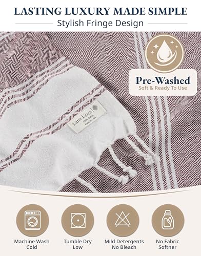 LANE LINEN Large Pool Towels, XL Beach Towel, Pre-Washed, No Shrink, Quick Dry Oversized Beach Towels, Stylish Beach Towel for Women, Sand Free Towel, 39"x71" - Fired Brick - color: 41: Fired Brick, size: Pack of 1