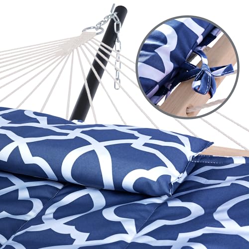 SUNCREAT Hammocks Replacement Hammock for Stand, 475 lbs Capacity, Two Person Backyard Hammock with Pad for Outside, Dark Gray Pattern - color: Dark Gray Pattern