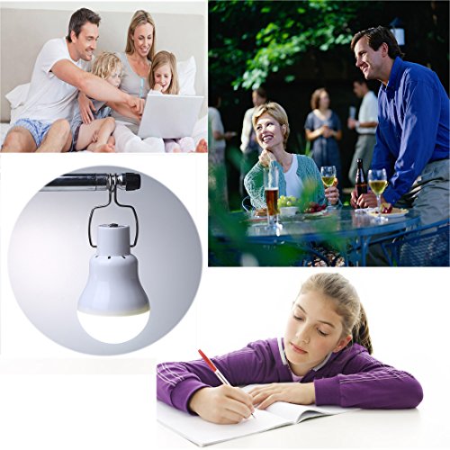 Solar Powered Lamp Remote Control Portable Led Bulb Lights Solar Energy Panel Led Lighting for Camp Tent Night Fishing Emergency Lights Flash 350LM(Pack of 1+Remote Control) - color: Pack of 1+Remote Control