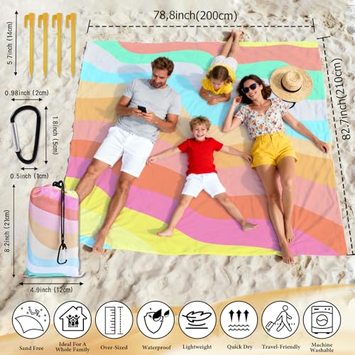 Beferr Mothers Day Beach Gifts Basket for Women, 79" X 83" Beach Blanket Waterproof Sandproof, Beach Mesh Tote Bags, Birthday Baskets for Her Wife Mom Sister Grandma Friend - color: Beige