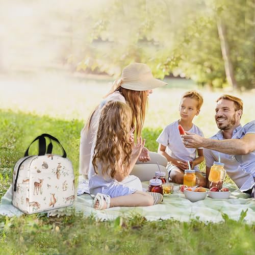 Watercolor Animals,Deer Hedgehog Fox Bunny Squirrel Forest Lunch Box,Insulated Lunch Bag for Girls Boys,Reusable Lunch Box for Kids Adults School Student Work Picnic Travel - color: Watercolor Animals,Deer Hedgehog Fox Bunny Squirrel Forest