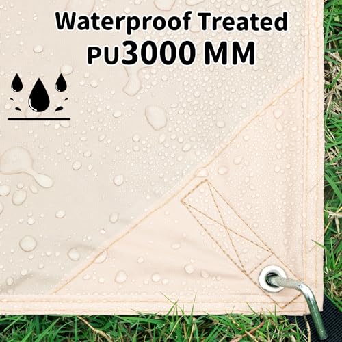 Tent Footprint, 210D Oxford Cloth Camping Tent Tarp, PU 3000 Waterproof Ground Sheet Mat for Tent, Backpacking, Hiking, Beach - size: 102 x91 inch