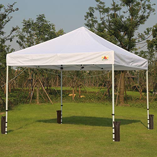 ABCCANOPY Canopy Weights Set of 4-120LBS Sand Bags for Pop up Tent, Weight Bags for Outdoor Gazebo, Trampoline, Pergola, Brown (Without Sand) - color: Brown, size: 120lbs
