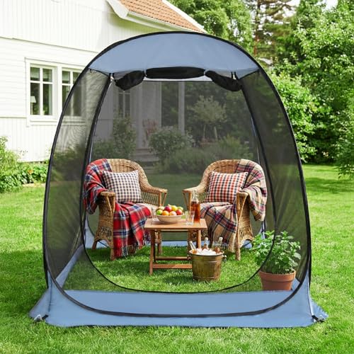 Alvantor 6x6 FT Pop Up Screen Tent - Instant Setup Gazebo with Mosquito Net & UV Protection for Patio, Backyard, and Camping (Fits 2-3 Adults),Charcoal Gray - color: Charcoal Gray, size: 6'x6'