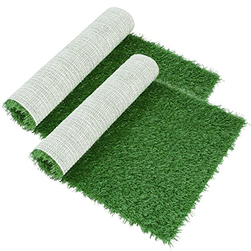 GLOBREEN Dog Grass Pee Pad - 23 x 18 Inches Replacement Artificial Grass Patch for Dogs Potty Tray, Reusable Pets Fake Turf, Anti Odors & High Drainage, 2 Packs - size: 23"x18"