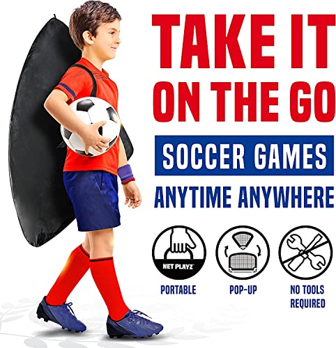 NET Playz 4ftx3ft Easy Fold-Up Portable Training Soccer Goal, 36" D x 48" W x 36" H - style: Single