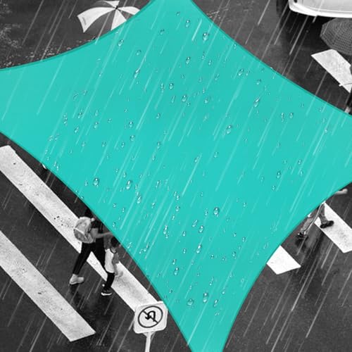Shade&Beyond Waterproof Sun Shade Sail 10'x10' Rectangular Turquoise Shade Sail, UV Block Sun Shades Outdoor, Shade Canopy for Garden Patio Backyard Lawn Deck - color: Turquoise, size: 1 0' X 1 0', style: Rectangle