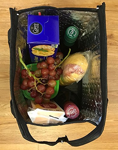 Thermo Tote Insulated Lunch Bag Wine Cooler Tote Reusable Tall Water Bottle Carrier for Adults Men Women (Pack of 2 for Price of 1) … (Pack of 2 - Black & Black - ST3091) - color: Pack of 2 - Black & Black - ST3091