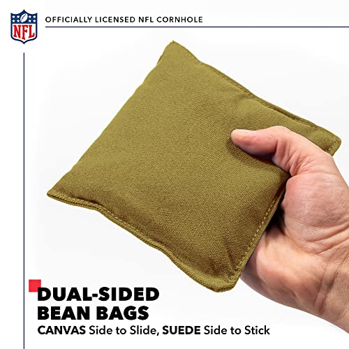 Wild Sports 2' x 3' Solid Wood Cornhole Set with Direct Print HD Team Graphics – Great Gift for Any Football Fan! Bean Bag Toss Family Outdoor Games – NFL New Orleans Saints