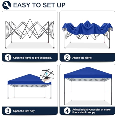COOSHADE Durable Instant Canopy 10x10Ft(Blue) - color: Royal Blue, size: 10x10Ft