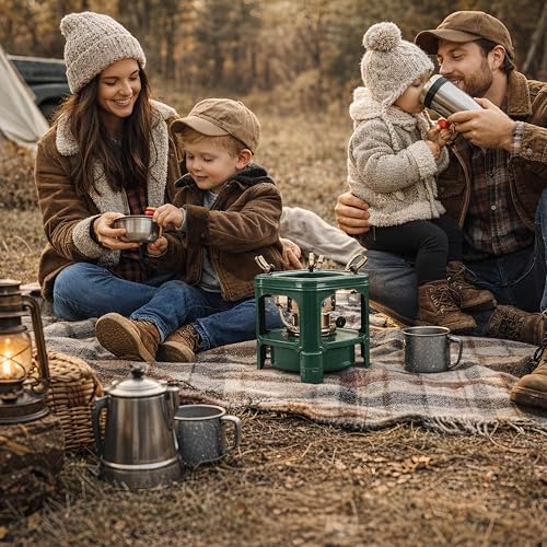Fogon de petróleo para cuba, Portable Kerosene Stove 8-Wick, Kerosene Heater for Outdoor Camping Cooking, Picnic Burner Furnace with Windproof Design for Tent, Yard, Hurricane, Survival Kits