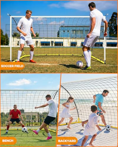 Soccer Goal for Backyard, 12×6 ft /6×4 ft Portable Soccer Goal Net, Quick Setup Soccer Goals with 1 Carry Bag - size: 6 X 4 Feet