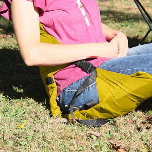Folding Stadium Seat Cushion with Backrest, Portable Bleacher Pad for Camping, Fishing,15.8'' x 16.5'',Lightweight Chair with Backrest for Outdoor Sports and Concerts (Yellow) - color: Yellow