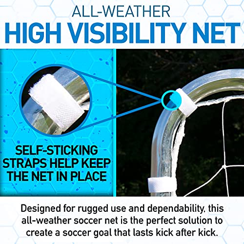 Franklin Sports Competition Soccer Goals - Backyard Portable Steel Soccer Goals - Adult + Youth Soccer Goal with Net + Ground Stakes Included - Multiple Sizes + Colors - color: Silver, style: Folding 6' x 4'