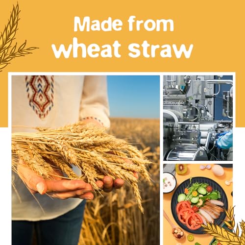 Teivio 32-Piece With Flatware Kitchen Plastic Wheat Straw Dinnerware Set, Service for 8, Dinner Plates, Dessert Plate, Cereal Bowls, Cups, Unbreakable Plastic Outdoor Camping Dishes, Gray Ombre - color: Flatware Gray Ombre