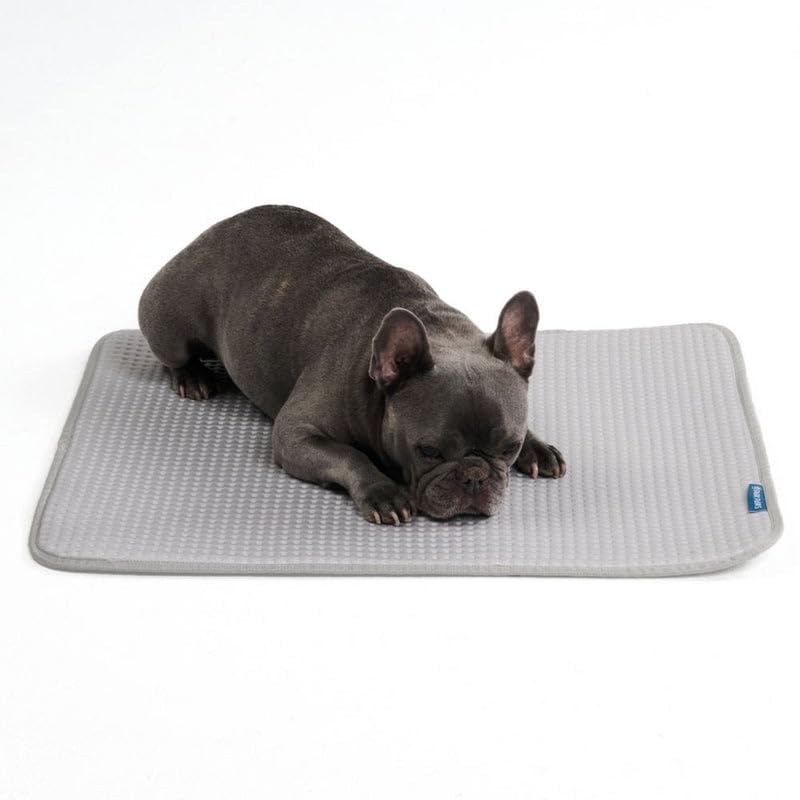 Spark Paws Cooling Mat for Dogs - Self Cooling Dog Mat & Pet Cooling Pad for Large, Medium & Small Dogs - Non-Toxic, Non-Gel Washable Cooling Bed - Waffle Grey - Size M - color: 02 - Waffle Grey, size: Medium