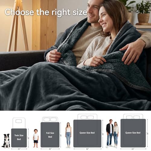 Waterproof Blanket for Bed - Blanket with Waterproof & Stain Proof, Splash Resistant, Machine-Washable Flannel is Soft and Comfortable, Suitable for Sofa (80"x90", Silver Gray/Dark Gray) - color: Gray/Dark Gray, size: 80''x90''