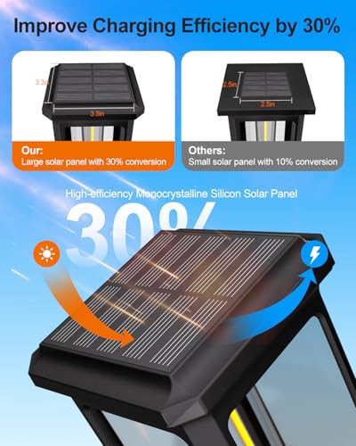 Tenmiro Solar Pathway Lights Outdoor 8 Pack LED Solar Powered Garden Lights Waterproof IP65 Outdoor Light for Yard Lawn Patio Path Walkway Driveway Decor 6500K - color: Cool White, size: 8 Pack