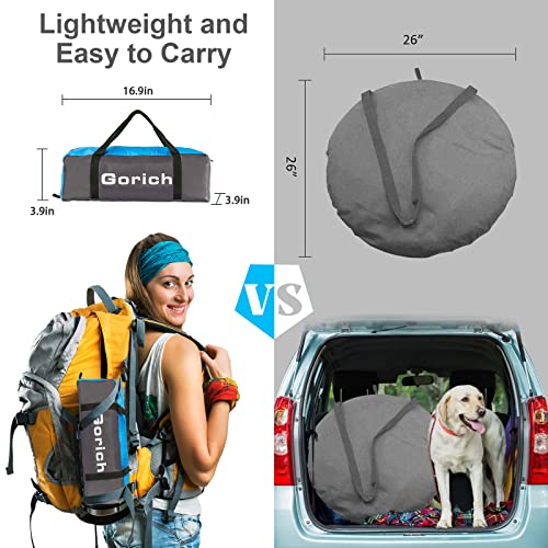 Gorich Beach Tent Sun Shelter for 3/4/6/8/10 Person with UPF 50＋ UV Protection, Lightweight & Easy Setup Beach Shade Canopy, Portable Beach Shade Tent Beach Cabana - color: Blue, size: 3 Person
