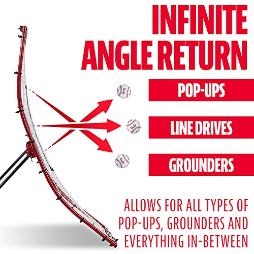 Franklin Sports Baseball Rebounders + Pitchback Nest - Pitch Return Trainer + Rebound Net with Attachable Pitching Target- All Angle Fielding Rebound Net for Grounders + Pop Flies - style: 68 x 44 inch