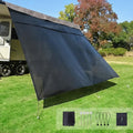 Dulepax RV Awning Shade Screen with Zipper 8'X13'3'' -Second Generation RV Awning Screen Significantly Improves Shadew and Privacy.Universal RV Awning Sun Shade Screen with Complete Kits - color: Black, size: 8'X13'3" Shade Screen for 14 ft Awning