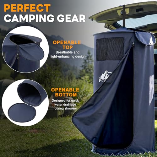 Portable Changing Tent, Easy Set-up Shower Tent for SUV with Suction Cups and Buckles, Instant Privacy Dressing Room with Carry Bag for Camping, Shower, Beach and Toilet Stall