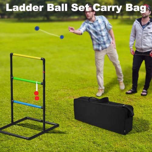 Cosmos Ladder Toss Game Set Carrying Case Outdoor Ladder Ball Set Storage Organizer Bag Portable Ladder Ball Shoulder Bag with Adjustable Strap, Foldable Sport Travel Carry Bag Duffle Bag
