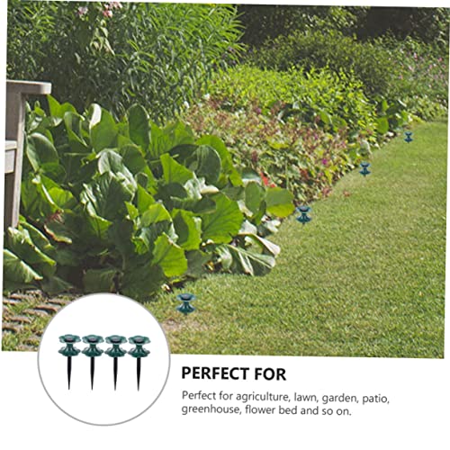 Garden Hose Guide Spike,Hose Guards for Flower Beds,Garden Reel Guide Wheel 4 Pack Spikes for Plant Protection Organizer Gardening Supplies Holder