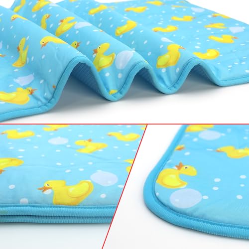 NACOCO Summer Pet Cooling Mat - Cat Dog Cushion Pad Sleeping Cool Ducks Comfortable Soft for Pets Kids and Adults (Blue Duck, M) - color: Blue Duck, size: M: 19.5" x 27.5''