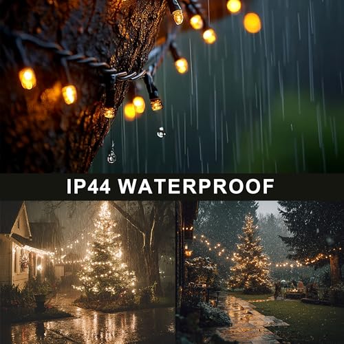 Dazzle Bright Christmas String Lights, 600 LED 196 FT Waterproof Green Wire String Lights with 8 Lighting Modes Timer, Christmas Decorations Outdoor for Party Yard Garden Xmas Tree Decor, Warm White - color: Warm White, size: 600 LED