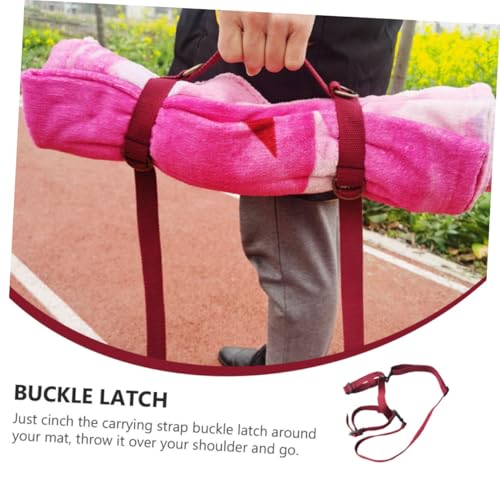 Homoyoyo Elastic Picnic Blanket Carry Strap and Yoga Mat Carrying Strap with Handle for Outdoor Travel Camping and Exercise