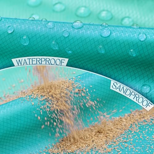 BYDOLL Beach Blanket 78''X81'' Waterproof Sandproof Suits1-4 Adults Oversized Lightweight Large Blanket Picnic Mat for Beach Sand Free Travel Camping Hiking Picnic - color: Green5, size: 78"X81"
