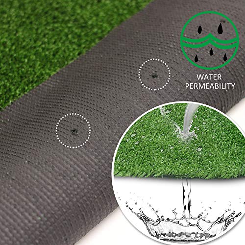 Petgrow Synthetic Artificial Grass Turf 3FTX28FT for Indoor Outdoor Dog Synthetic Grass Mat, Party Wedding Christmas Balcony Garden Astro Turf Rug,Drainage Holes Faux Fake Grass Rug Carpet for Pets - size: 3' x 28' (Rectangular)