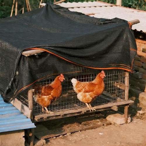 winemana 50% Shade Cloth for Garden- 4x12 FT Breathable Mesh Tarp for Vegetables & Plants, Outdoor Patio Sun Shade with Grommets - Chicken Coop, Dog Kennel Cover - size: 4 FT x 12 FT, style: 50%