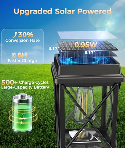 XMCOSY+ 12 Pack Solar Pathway Lights, 50LM Bright Garden Lights Solar Powered, Long Lasting Outdoor Solar Lights for Yard Backyard Driveway Walkway Landscape Path (Warm/Cool White) - size: 12 Pack