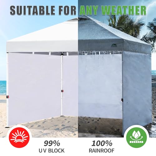 Canopy Sidewalls for 10x10 Pop Up Canopy 99% UV Protection, Waterproof, 3 Pcs Sidewalls Only,(Brown) - color: Brown, size: 10X10