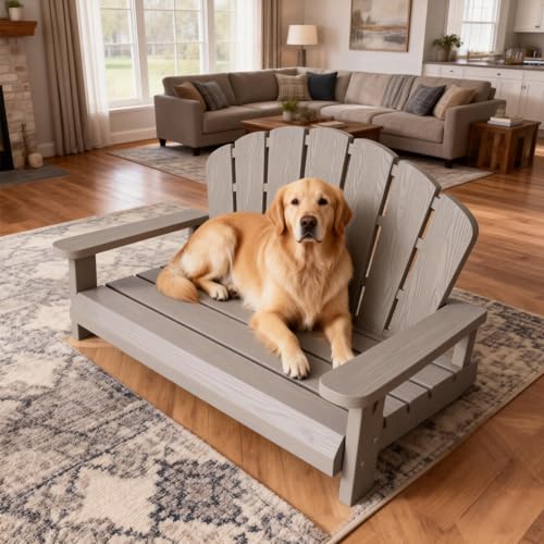 DRATO Dog Bed - Waterproof & Washable Pet Bed, Durable Resin Comfort Design, Easy to Assemble Indestructible Bed(Gray,40.24 * 30.08 * 20.04) - color: Gray