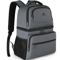 MATEIN Cooler Backpack, 26 Cans Insulated Lunch Backpack for Men Women, Leakproof Double Layer Lunch Cooler Bag Lightweight Soft Lunch Backpack with Cooler Compartment, Beach Camping Hiking Beer Gifts - color: Austere Grey, size: 40 Cans