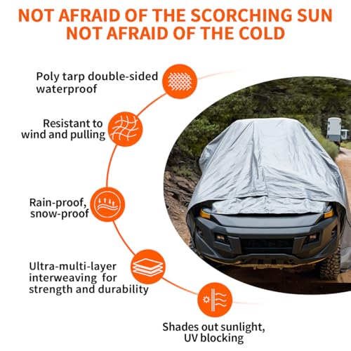 20'x30' Heavy Duty Tarp, 10Mil Silver Waterproof Tarps with Grommets, UV Resistant, Poly Tarpaulin with Reinforced Edges, Cover for Car, Roof, Camping - color: Silver-10mil, size: 20'×30'