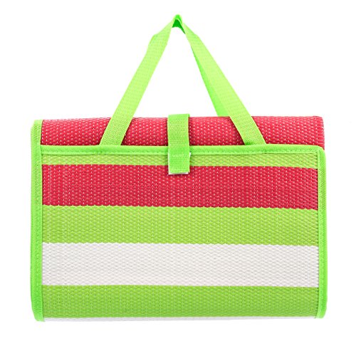 Camco Handy Mat with Strap - Perfect for Picnics, Beaches, RV and Outings - Green/Red - 60" x 78" (42813) - color: Green/Red, size: 5' x 6'6" (Rectangular)