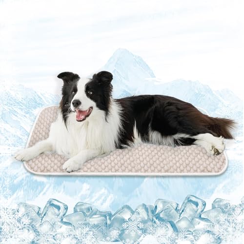 MICROCOSMOS Sleeping Pad & Pet Cooling Mat- Breathable Bubble Surface, EZ Clean. Keep Cooling for Pets, Kids and Adults in Summer.(Brown, 36" x 24") - color: Brown, size: 36" x 24"