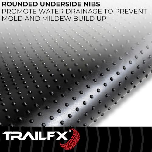 TrailFX 642N Rubber Bed Mat Fits Chevrolet Silverado 2500 HD 6.8 Foot Bed 2020-202681 Inch x 70 Inch Drop-in Direct-Fit Textured Pebble Surface No Raised Edges Black
