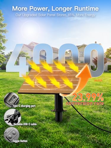 100FT Solar String Lights Outdoor Waterproof, 35+1 LED Solar Powered Lights with Remote Control, 3 Light Modes & Dimmable, USB-C Charging for Patio, Backyard, Garden, Camping - size: 100FT