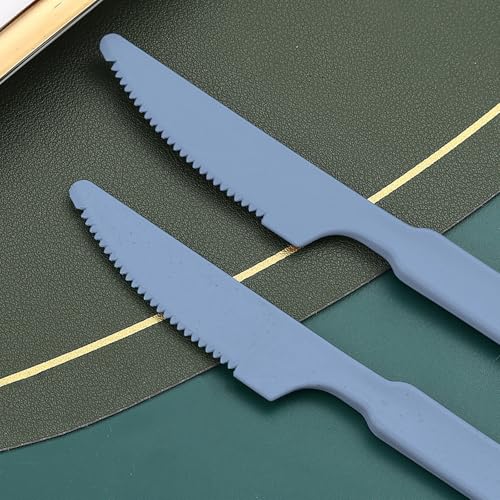 Reusable 3-in-1 Camping Utensil Set with Storage Case - Portable Travel Cutlery for Outdoor, Picnic, and Everyday Use - color: Deep Blue