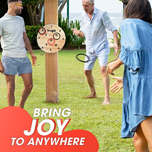 Yes4All Ring Toss Wall Game/Indoor & Outdoor Game for Adults, Camping, Party - color: Natural wood