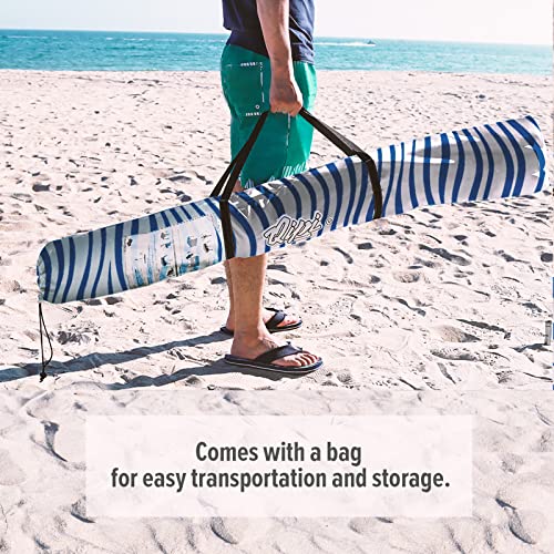 Qipi Beach Cabanas for Sand, Beach Canopy with Sandbags & Side Wall for Family, Easy Set Up Sun Shelter, UPF 50+ UV Protection with Roof Vent - color: 6' x 6' Silverthorne Wave